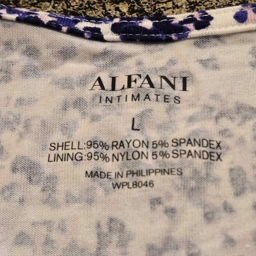 Alfani Maxi Dress Loungewear Sleeveless Pink Purple White Mottled Spots Women L - Picture 10 of 15